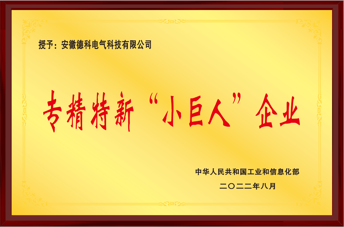 國(guó)家級(jí)專精特新“小巨人”企業(yè)
